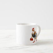 Modekip met Handtas Espresso Kop (Voorkant rechts)
