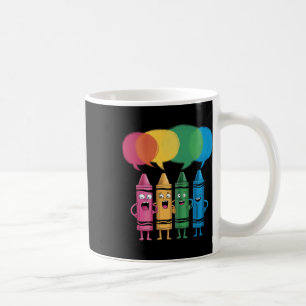 Modekrijtje Stemming Kleurpotloden Vrijdag Lesgeve Koffiemok
