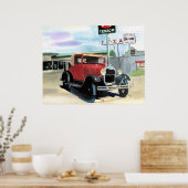 Model A Afdrukken van antiek autocanvas Poster (Keuken)