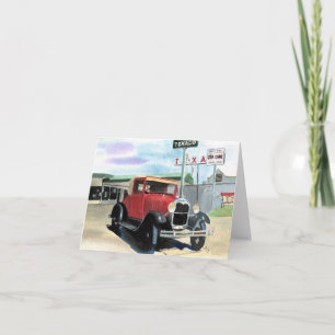 Model A Antiek auto Notecard Kaart