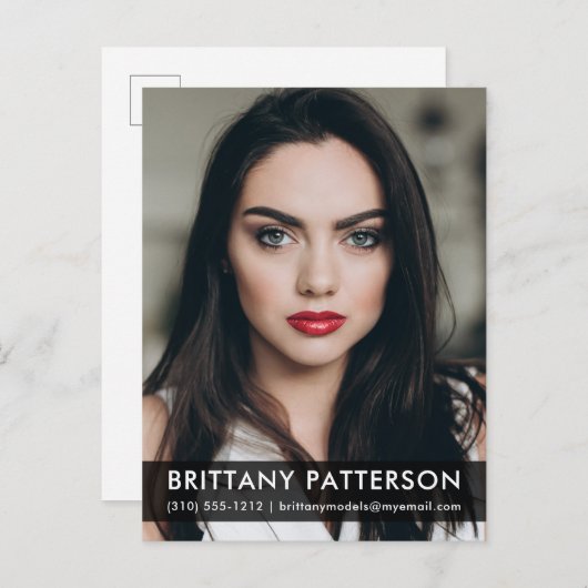 Model Acteur 1 Foto Comp Kaart Briefkaart BLK (Voorkant / Achterkant)