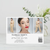 Model Acteur 3 Foto Comp Kaart Sjabloon 5x7 Wit (Staand voorkant)