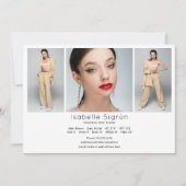 Model Acteur 3 Foto Comp Kaart Sjabloon 5x7 Wit (Voorkant)