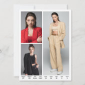 Model Acteur 4 Foto 5.5x7.5 Comp Zed Kaart Sjabloo (Achterkant)