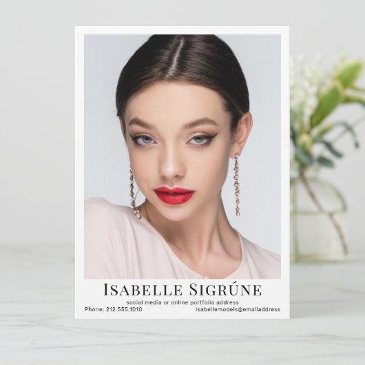 Model Acteur 4 Foto 5.5x7.5 Comp Zed Kaart Sjabloo (Staand voorkant)