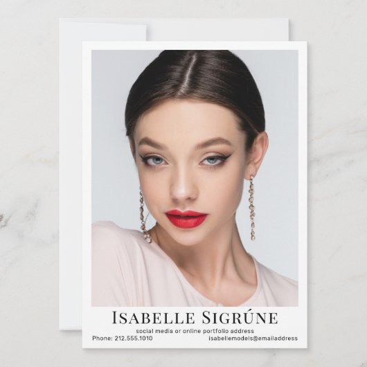 Model Acteur 4 Foto 5.5x7.5 Comp Zed Kaart Sjabloo (Voorkant)