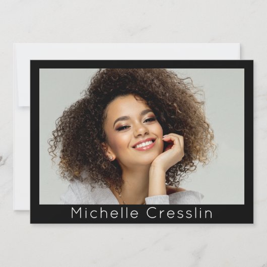 Model Acteur 4 Foto Tweezijdige Zed Kaart Sjabloon (Voorkant)