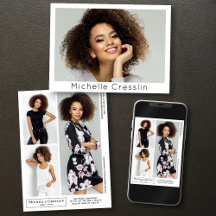 Model Acteur 4 Foto Tweezijdige Zed Kaart Sjabloon