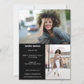 Model Acteur Comp Card | 3 foto's Kaart (Achterkant)