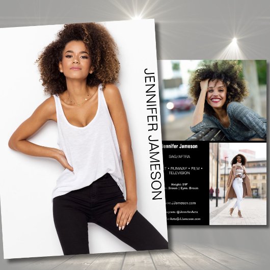 Model Acteur Comp Card | 3 foto's Kaart