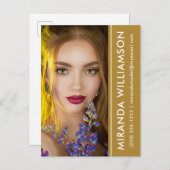 Model Acteur Foto Comp Kaart Amber Stripe Briefkaa (Voorkant / Achterkant)