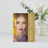 Model Acteur Foto Comp Kaart Amber Stripe Briefkaa (Staand voorkant)