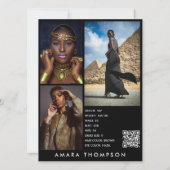 Model Acteur Modelleer Comp Kaart 4 Foto QR Code (Achterkant)