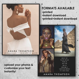 Model Acteur Modelleer Comp Kaart 4 Foto Zwart