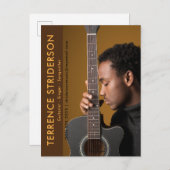 Model Acteur Muzikant Zanger Promotie Briefkaart (Voorkant / Achterkant)