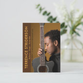 Model Acteur Muzikant Zanger Promotie Briefkaart (Staand voorkant)