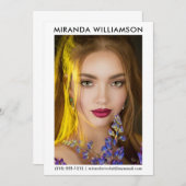 Model Actor 1 Foto Comp Kaart 5x7 White (Voorkant / Achterkant)