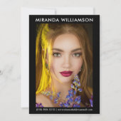 Model Actor 1 Foto Comp Kaart 5x7 zwart (Voorkant)