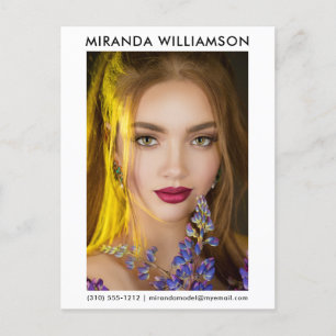 Model Actor 1 Foto Comp Kaart Briefkaart Wit