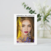 Model Actor 1 Foto Comp Kaart Briefkaart Wit (Staand voorkant)