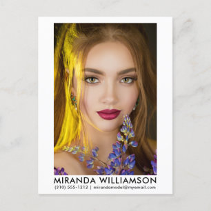 Model Actor 1 Photo Comp Card White Briefkaart