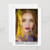 Model Actor 1 Photo Comp Card White Briefkaart (Voorkant / Achterkant)