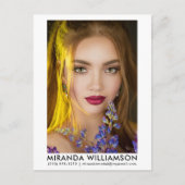 Model Actor 1 Photo Comp Card White Briefkaart (Voorkant)