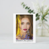 Model Actor 1 Photo Comp Card White Briefkaart (Staand voorkant)