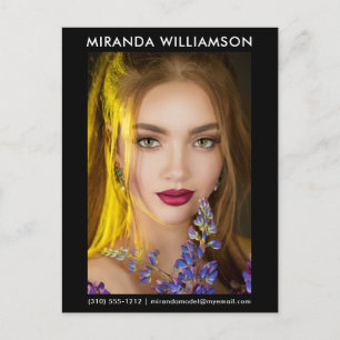 Model Actor 1 Photo Comp Kaart Briefkaart Zwart