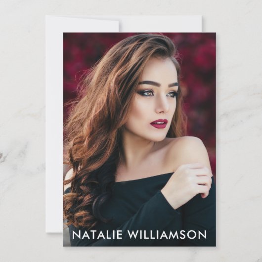 Model Actor 2 Foto Comp Kaart 5x7 zwart-wit (Voorkant)