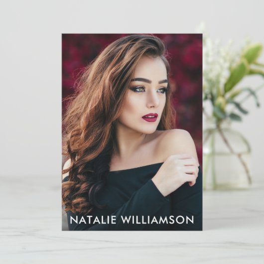 Model Actor 2 Foto Comp Kaart 5x7 zwart-wit (Staand voorkant)