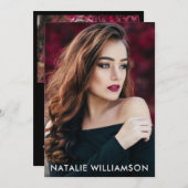 Model Actor 2 Foto Comp Kaart 5x7 zwart-wit (Voorkant / Achterkant)