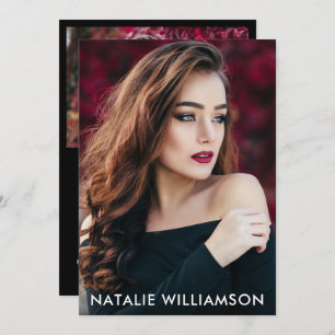 Model Actor 2 Foto Comp Kaart 5x7 zwart-wit