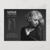 Model Actor 2 met 2 foto's, Sjabloon voor speciale Briefkaart (Achterkant)