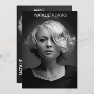 Model Actor 2 Sided 2 Foto 5x7 Comp Zed-kaart Kaart