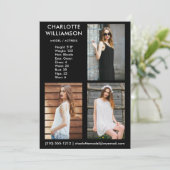 Model Actor 3 Foto Comp Kaart 5x7 B (Staand voorkant)