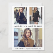 Model Actor 3 Foto Comp Kaart - Witte voorzijde (Voorkant)