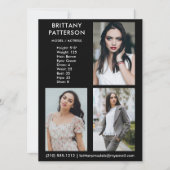 Model Actor 3 Foto Pro Comp Kaart (Voorkant)