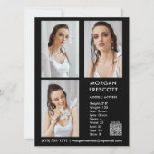 Model Actor 3 Foto Pro Comp Kaart Uw QR-code (Voorkant)