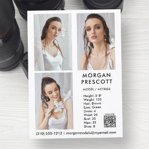 Model Actor 3 Foto Pro Comp Kaart Uw QR-code