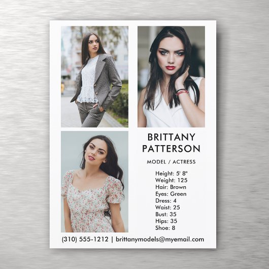 Model Actor 3 Foto Pro Comp Kaart White