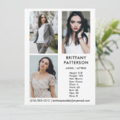 Model Actor 3 Foto Pro Comp Kaart White (Staand voorkant)