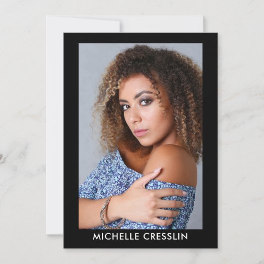 Model Actor 3 Fotoback Comp Zed Card 5x7 Blk Kaart (Voorkant)