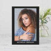 Model Actor 3 Fotoback Comp Zed Card 5x7 Blk Kaart (Staand voorkant)