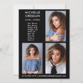 Model Actor 3 Fotoback Comp Zed Kaart 5.5x7.5 Blu (Achterkant)