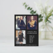 Model Actor 3-fotocombinatiekaart Blk - Briefkaart (Staand voorkant)