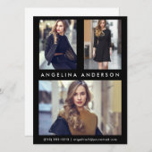 Model Actor 3 Fotocomp Kaart - Zwart vooraan (Voorkant / Achterkant)