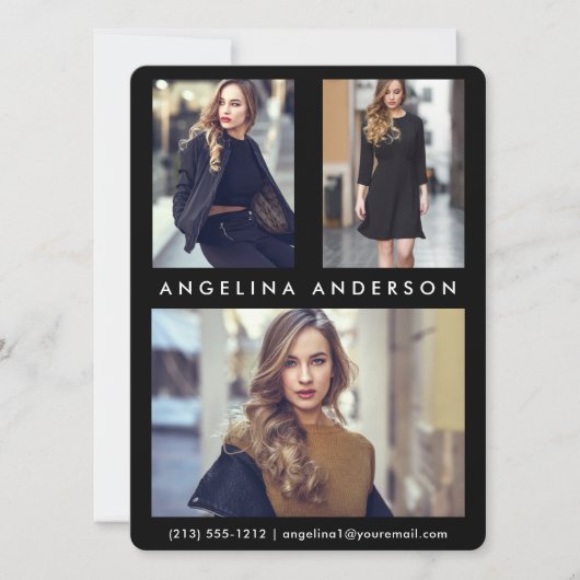 Model Actor 3 Fotocomp Kaart - Zwarte voorzijde R (Voorkant)