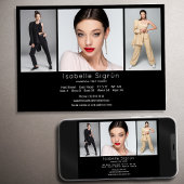 Model Actor 3 Photo Comp Kaart Sjabloon 5x7 Zwart