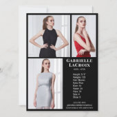 Model Actor 3 Photo Pro Comp Kaart Sjabloon Zwart (Voorkant)